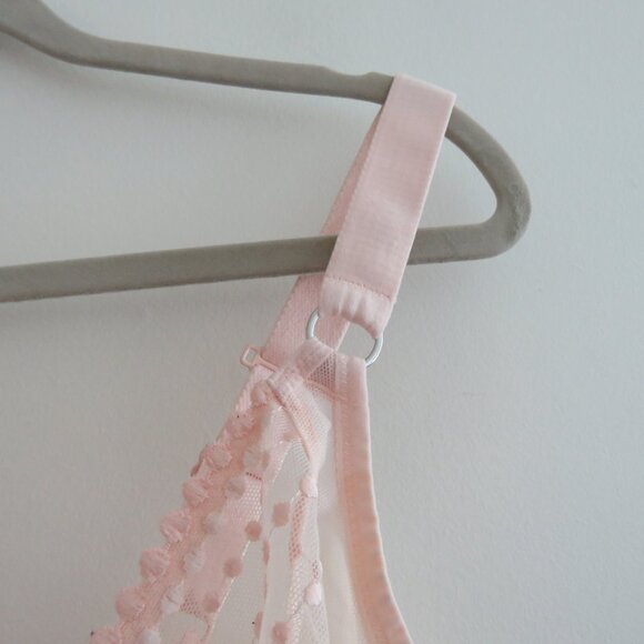 ELOMI Matilda Plunge Bra in Mesh Pearl Blush Feminine - Size 34L - Picture 5 of 14